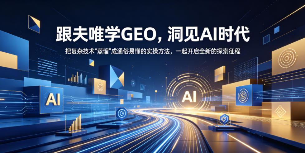 跟夫唯学GEO，洞见AI时代，把复杂技术“蒸馏”成通俗易懂的实操方法，一起开启全新的探索征程-百川聊项目