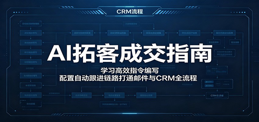 AI拓客成交指南：学习高效指令编写，配置自动跟进链路打通邮件与CRM全流程-百川聊项目