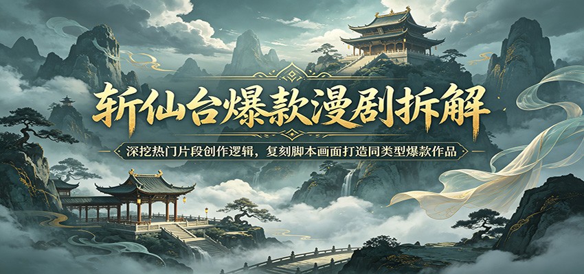斩仙台爆款漫剧拆解：深挖热门片段创作逻辑，复刻脚本画面打造同类型爆款作品-百川聊项目