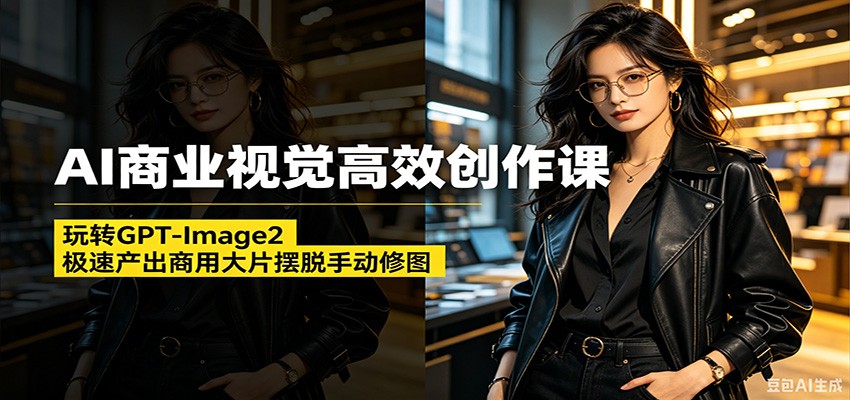 AI商业视觉高效创作课：玩转GPT-Image2，极速产出商用大片摆脱手动修图(更新)-百川聊项目