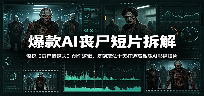爆款AI丧尸短片拆解：深挖《丧尸清道夫》创作逻辑，复刻玩法快速打造高品质AI影视短片-百川聊项目