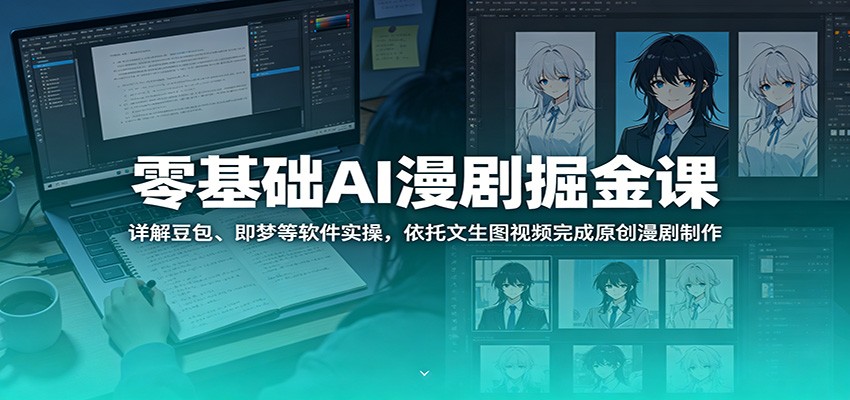 零基础AI漫剧掘金课：详解豆包、即梦等软件实操，依托文生图视频完成原创漫剧制作-百川聊项目