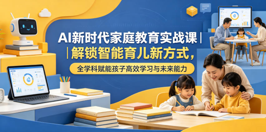 AI新时代家庭教育实战课｜解锁智能育儿新方式，全学科赋能孩子高效学习与未来能力-百川聊项目