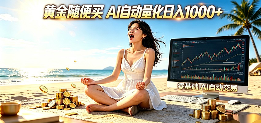 黄金随便买？AI自动外汇量化交易 在家当皇帝 日入1000+-百川聊项目