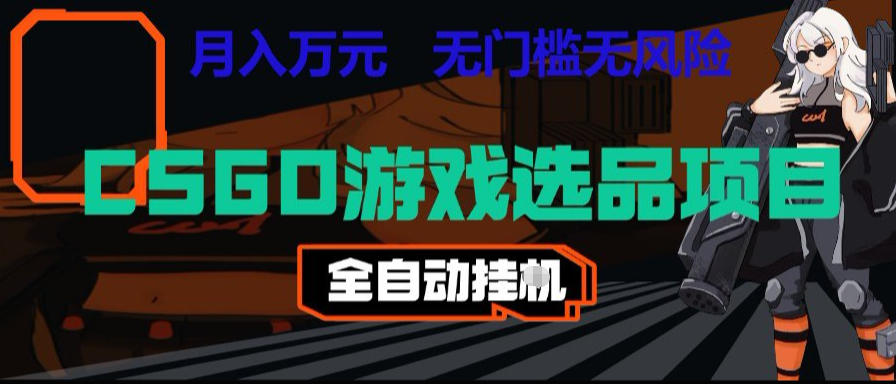 CSGO游戏自动扫货项目，全自动运行，月入1W，无风险，长期稳定可以做【揭秘】-百川聊项目