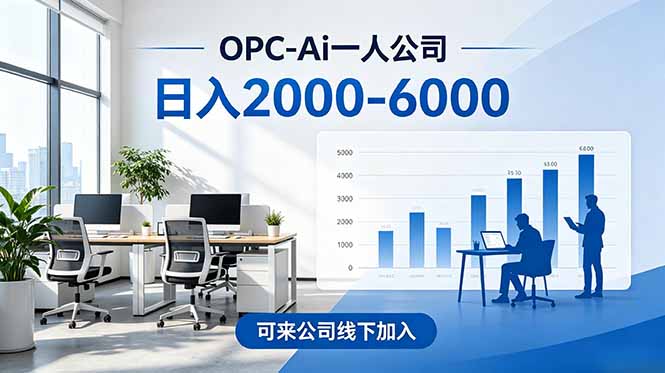 2026创业新风口—OPC一人公司模式震撼首发！日收益2000-6000+，项目绿色长久，安全稳健，合…-百川聊项目