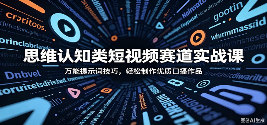 思维认知类短视频赛道实战课:万能提示词技巧,轻松制作优质口播作品-百川聊项目