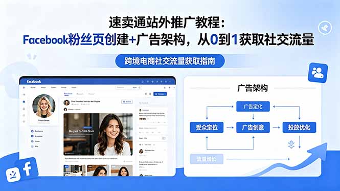 速卖通站外推广教程：Facebook粉丝页创建+广告架构，从0到1获取社交流量-百川聊项目