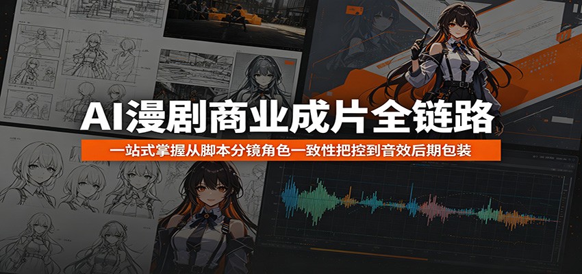 AI漫剧商业成片全链路：一站式掌握从脚本分镜角色一致性把控到音效后期包装-百川聊项目