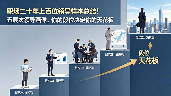 付费文章：职场二十年上百位领导样本总结！五层次领导画像，你的段位决定你的天花板-百川聊项目