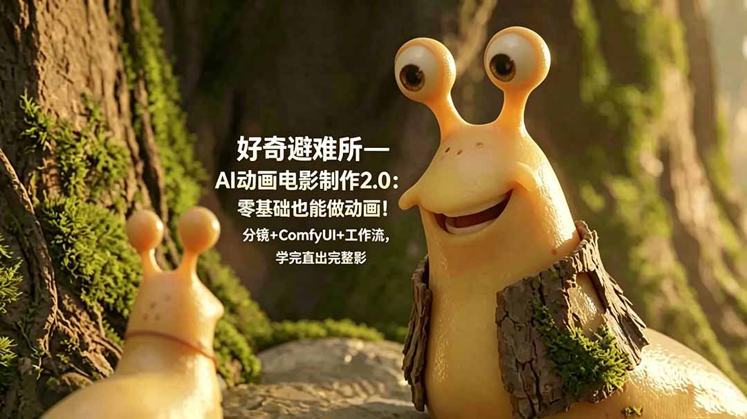 好奇避难所—AI动画电影制作2.0：零基础也能做动画！分镜+ComfyUI+工作流，学完直出完整影片-百川聊项目