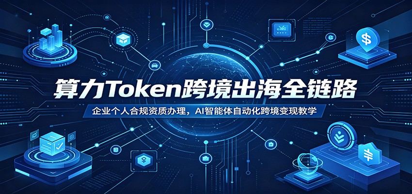 算力Token跨境出海全链路：企业个人合规资质办理，AI智能体自动化跨境变现教学-百川聊项目