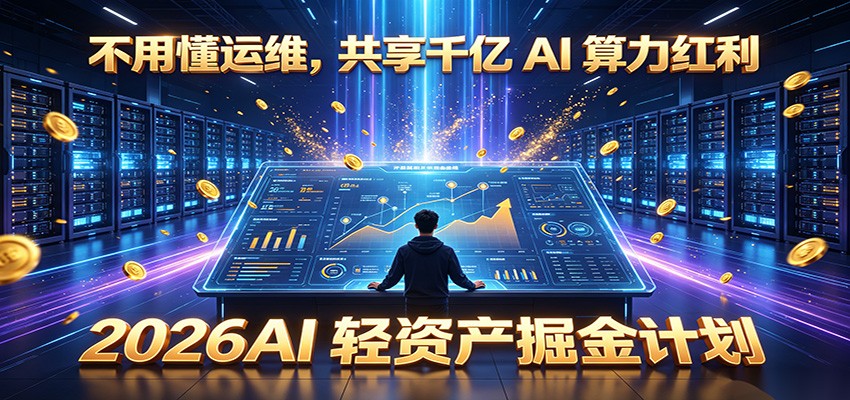不用懂运维，共享千亿 AI 算力红利，2026AI 轻资产掘金计划-百川聊项目