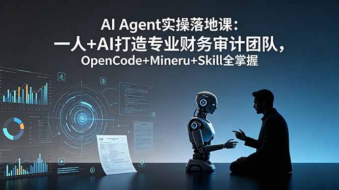 AI Agent实操落地课：一人+AI打造专业财务审计团队，OpenCode+Mineru+Skill全掌握-百川聊项目