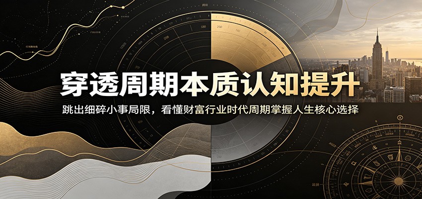 穿透周期本质认知提升：跳出细碎小事局限，看懂财富行业时代周期掌握人生核心选择-百川聊项目