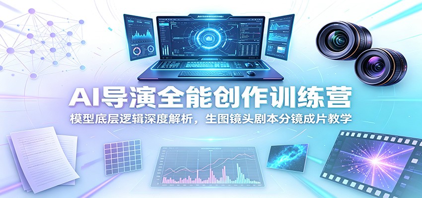 AI导演全能创作训练营：模型底层逻辑深度解析，生图镜头剧本分镜成片教学-百川聊项目
