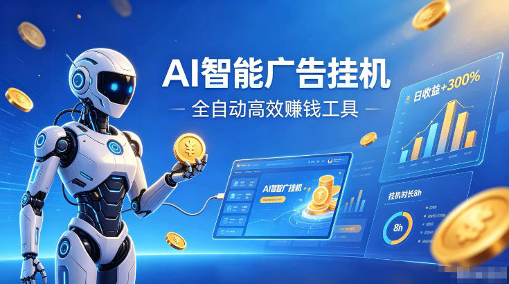 AI智能广告挂G，在家自动賺收益，全程无需人工操作、不用直播、不用拉人【揭秘】-百川聊项目