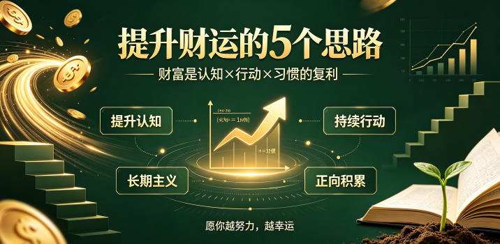 付费文章：提升财运的5个思路——财富是认知x行动x习惯的复利，愿你越努力，越幸运-百川聊项目