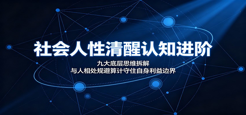 社会人性清醒认知进阶：九大底层思维拆解，与人相处规避算计守住自身利益边界-百川聊项目