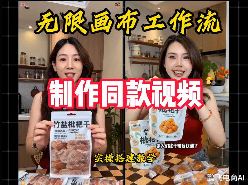 无限画布工作流一键复刻爆款带货视频，实操搭建，操作简单-百川聊项目
