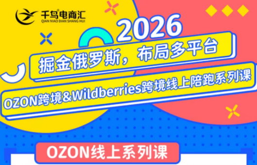 千鸟跨境·26年OZON&wildberries跨境店线上陪跑训练营(更新)-百川聊项目