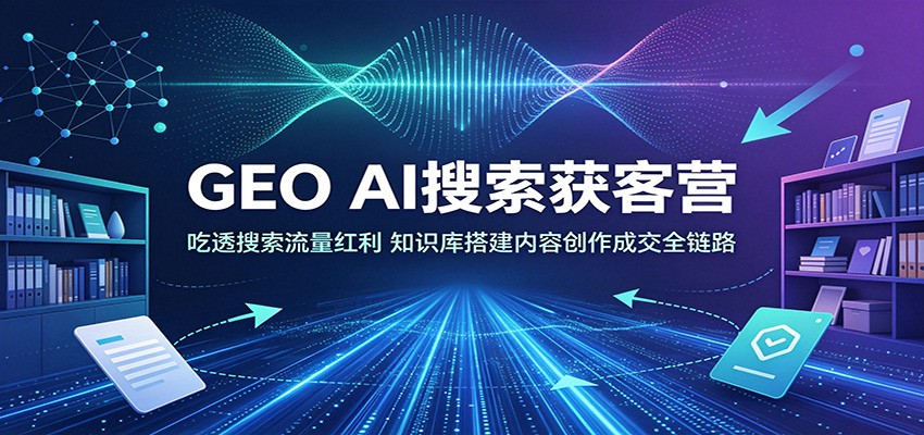 GEO AI搜索获客营：吃透搜索流量红利，知识库搭建内容创作成交全链路-百川聊项目
