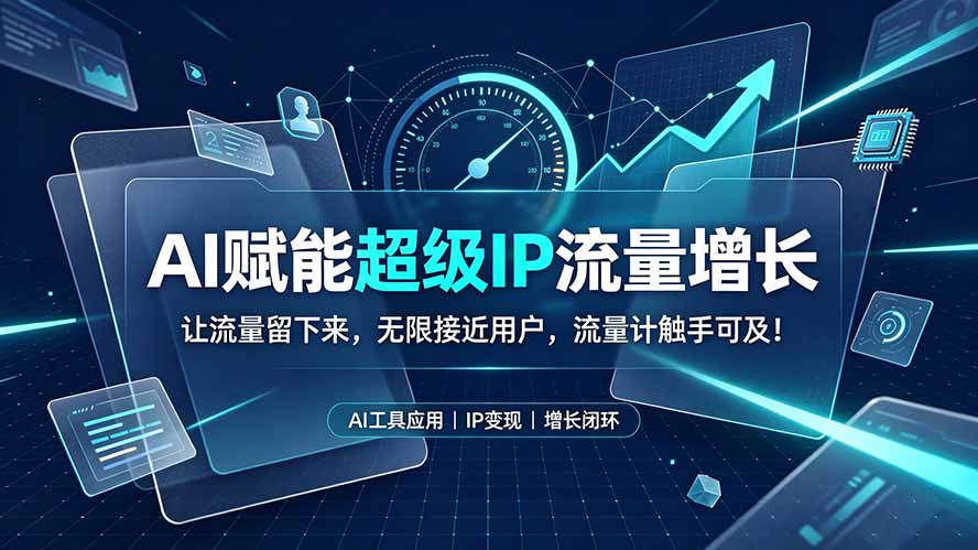 AI赋能超级IP流量增长：让流量留下来，无限接近用户，流量计触手可及！-百川聊项目