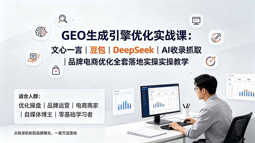 GEO生成引擎优化实战课：文心一言｜豆包｜DeepSeek｜AI收录抓取｜品牌电商优化全套落地实操教学-百川聊项目