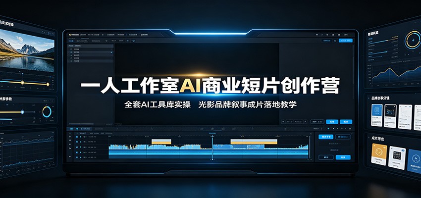 一人工作室AI商业短片创作营:全套AI工具库实操,光影品牌叙事成片落地教学-百川聊项目
