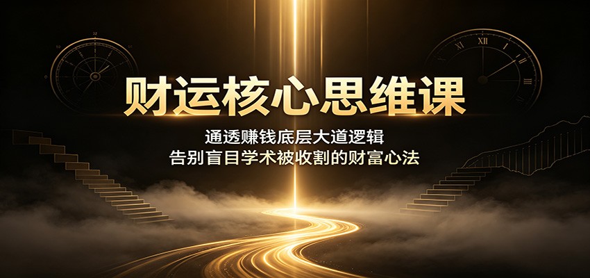 财运核心思维课：通透赚钱底层大道逻辑，告别盲目学术被收割的财富心法-百川聊项目