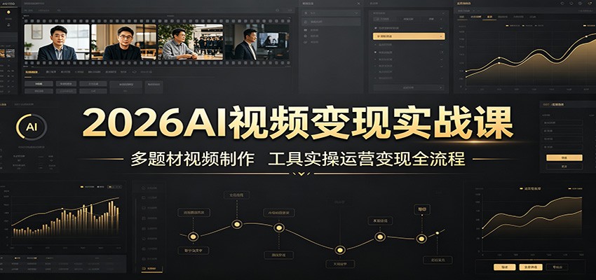 2026AI视频变现实战课：多题材视频制作，工具实操运营变现全流程-百川聊项目