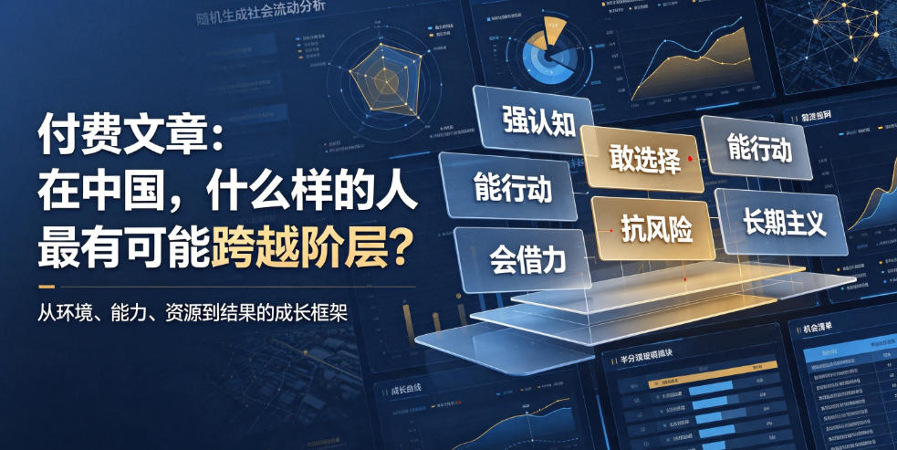 付费文章：在中国，什么样的人最有可能跨越阶层？-百川聊项目