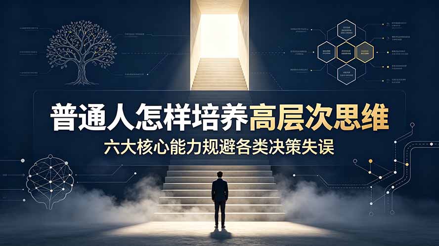 付费文章：普通人怎样培养高层次思维，六大核心能力规避各类决策失误-百川聊项目