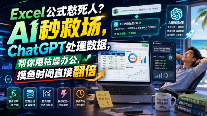 Excel公式愁死人？AI秒救场，ChatGPT处理数据，帮你甩枯燥办公，摸鱼时间直接翻倍【原创双语字幕】-百川聊项目