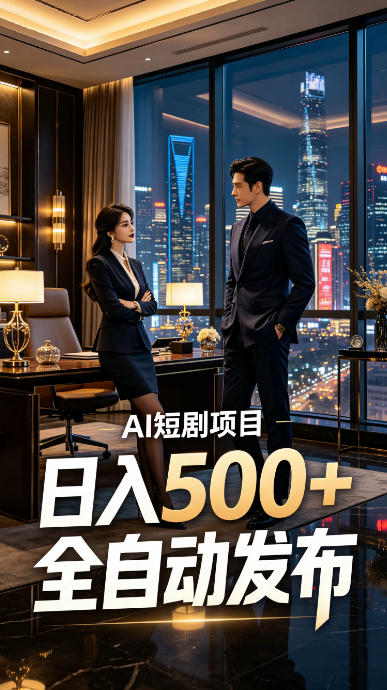 快手AI短剧自动发布，矩阵批量运营变现，轻资产副业项目，日入500+【揭秘】-百川聊项目