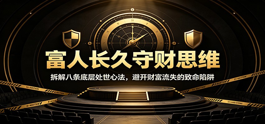 富人长久守财思维：拆解八条底层处世心法，避开财富流失的致命陷阱-百川聊项目