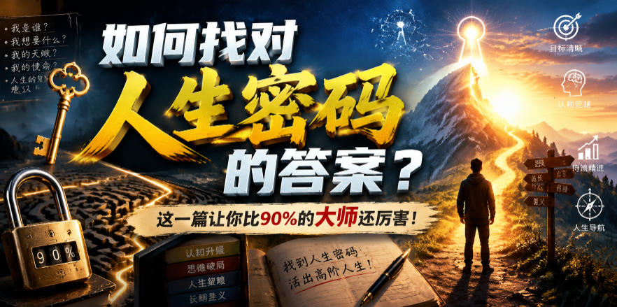 付费文章：如何找对人生密码的答案？这一篇让你比90%的大师还厉害！-百川聊项目