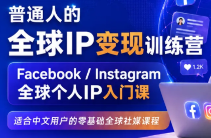 建立海外社媒底层逻辑，打造能变现的个人IP-百川聊项目