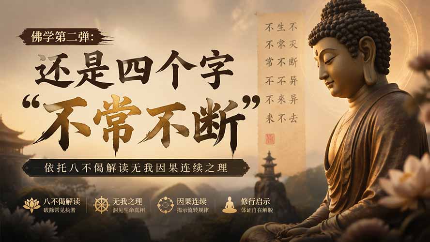付费文章：佛学第二弹：还是四个字“不常不断”依托八不偈解读无我因果连续之理-百川聊项目
