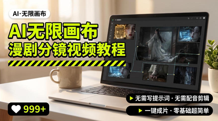 AI无限画布制作爆款漫剧分镜视频搭建教程，无需写脚本，无需制作音频，一键制作超简单-百川聊项目