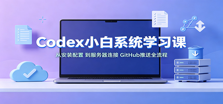 Codex小白系统学习课：小从安装配置，到服务器连接、GitHub推送全流程-百川聊项目