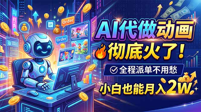AI代做动画，彻底火了！全程派单不用愁，小白也能月入2W-百川聊项目