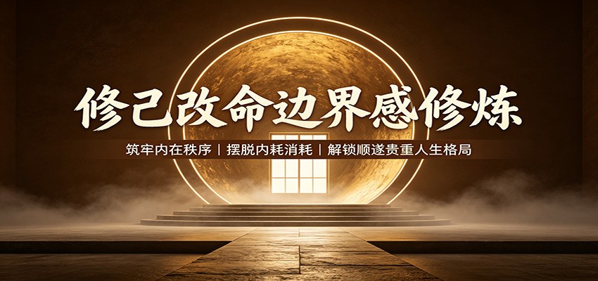 修己改命边界感修炼：筑牢内在秩序，摆脱内耗消耗，解锁顺遂贵重人生格局-百川聊项目
