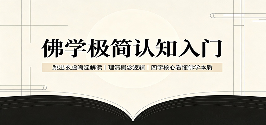 佛学极简认知入门：跳出玄虚晦涩解读，理清概念逻辑，四字核心看懂佛学本质-百川聊项目