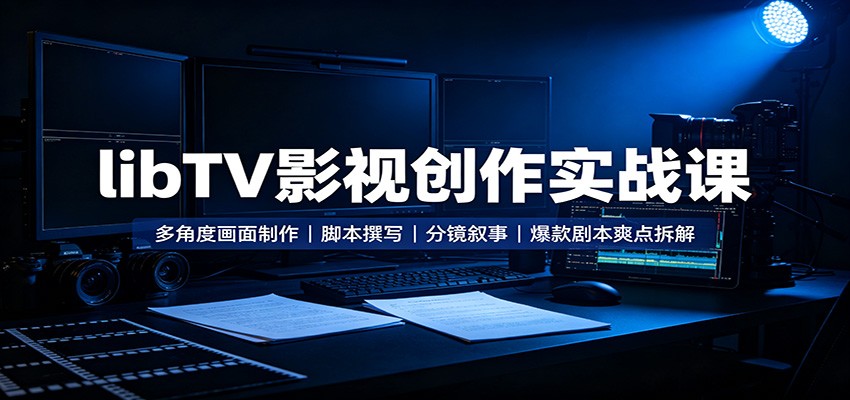 libTV影视创作实战课：多角度画面制作，脚本撰写，分镜叙事，爆款剧本爽点拆解-百川聊项目