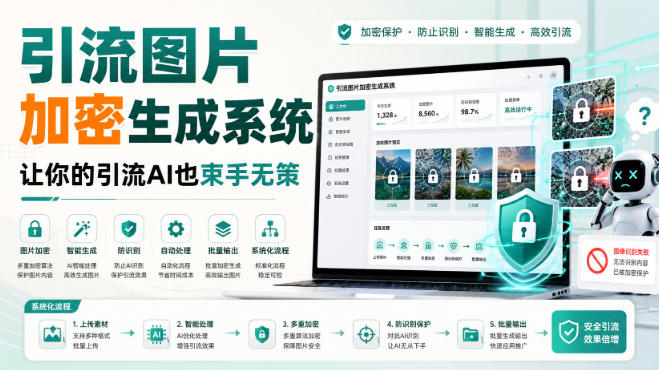引流图片加密生成系统，让你的引流AI也束手无策-百川聊项目