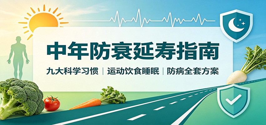中年防衰延寿指南：九大科学习惯，运动饮食睡眠防病全套方案-百川聊项目