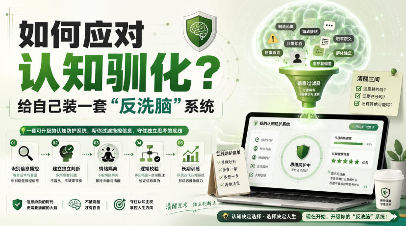 付费文章:如何应对认知驯化?给自己装一套“反洗脑”系统-百川聊项目