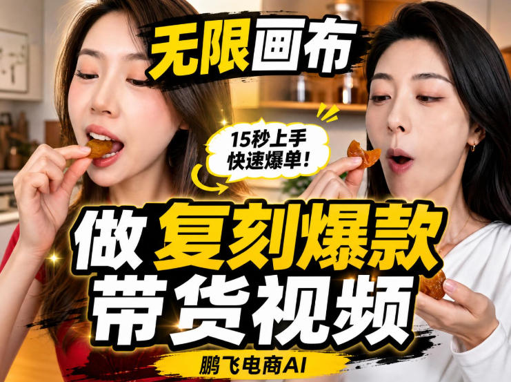 无限画布实操教程，搭一个炸裂级黑科技工作流——一键复刻爆款带货视频-百川聊项目