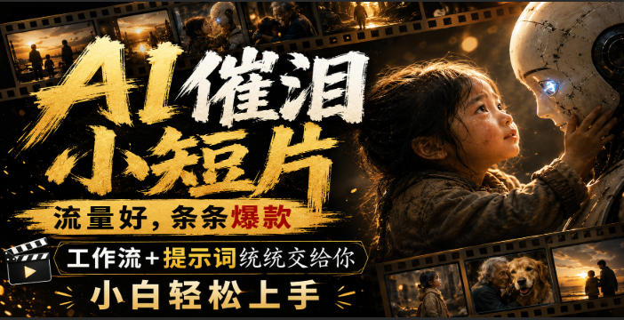 AI催泪小短片，流量好，条条爆款，工作流+提示词统统交给你，小白轻松上手-百川聊项目